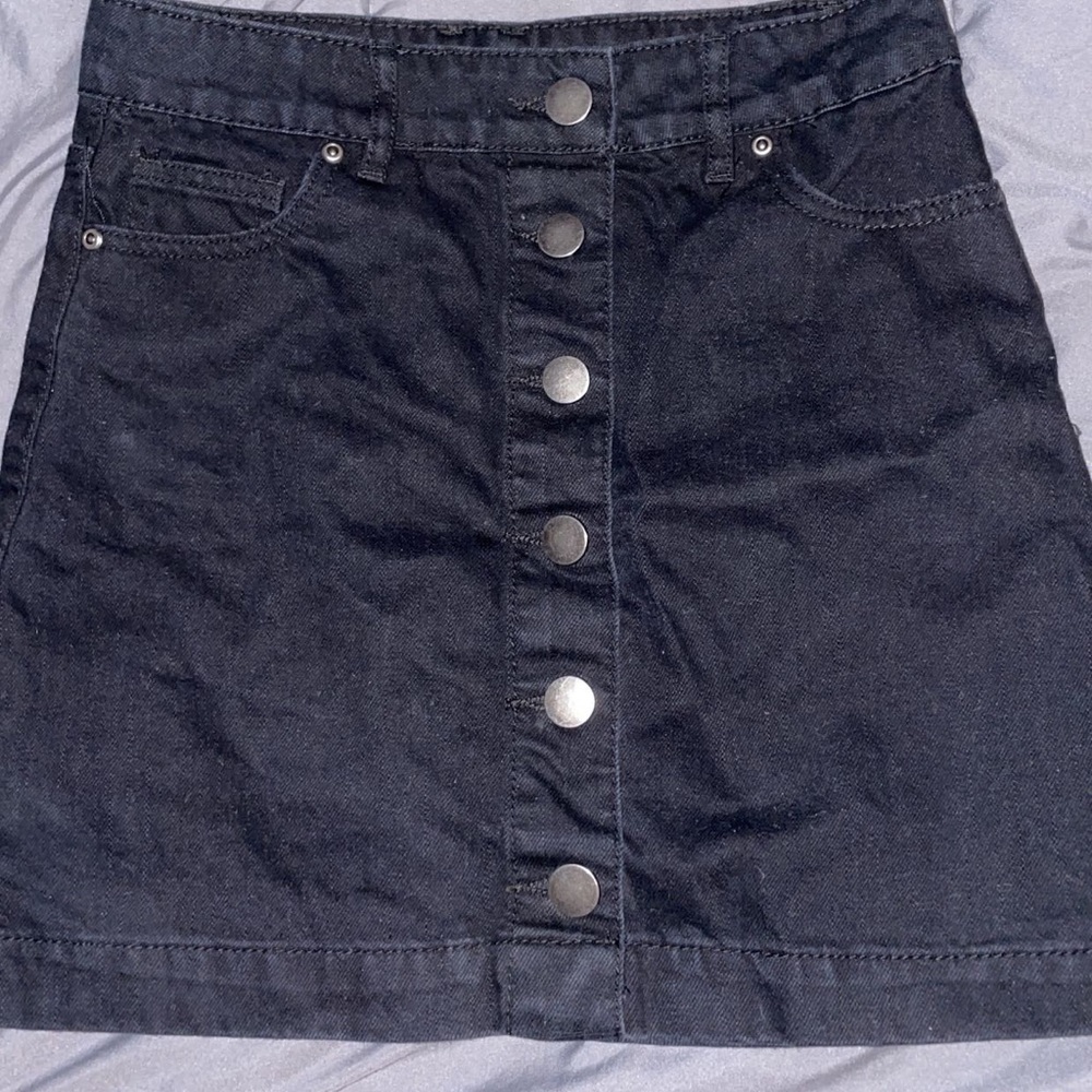 Black Button Up Skirt